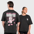 TWL - LIFESTYLE OVERSIZED T-SHIRT - BICEPS & BURRITOS - WASHED BLACK