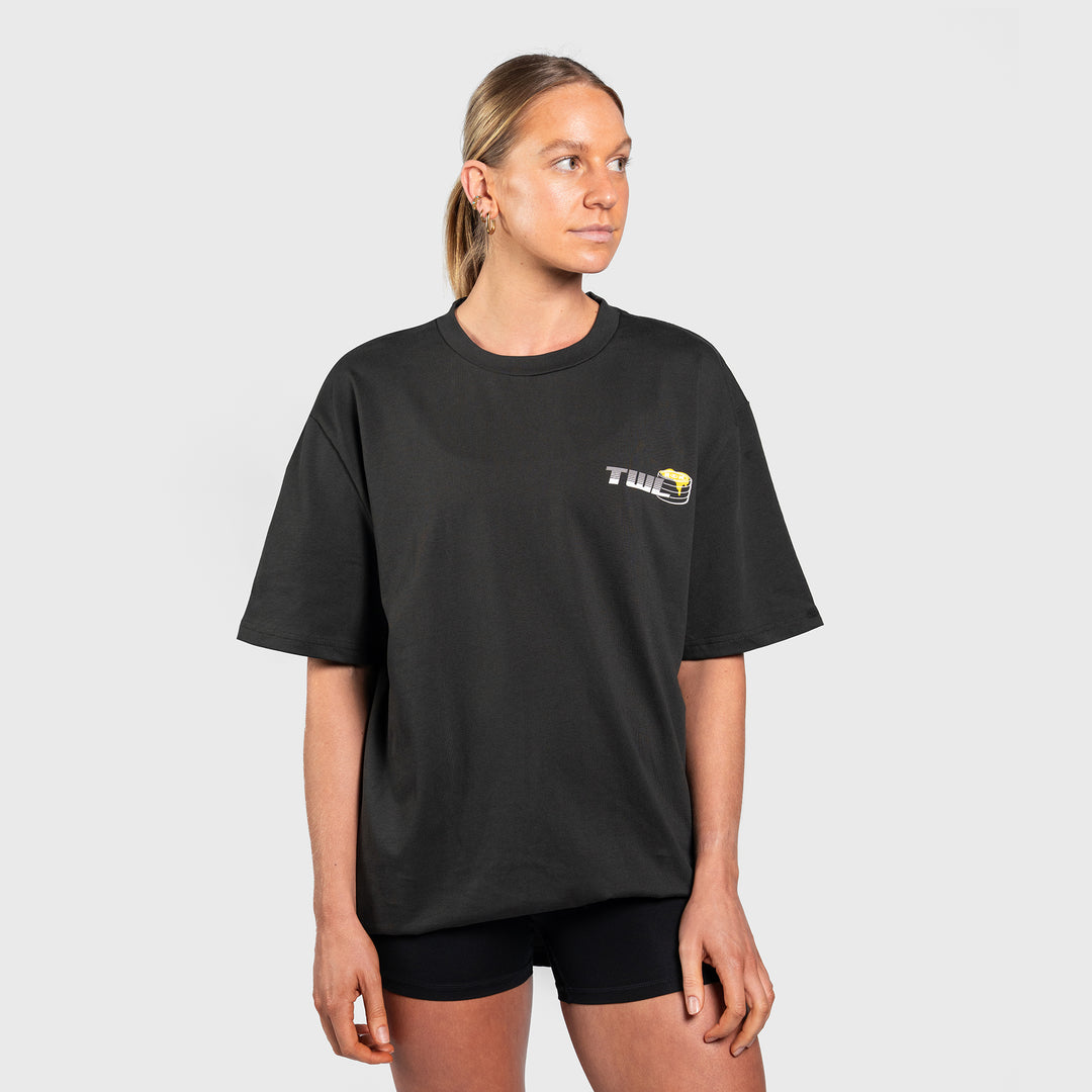 TWL - LIFESTYLE OVERSIZED T-SHIRT - FAT STACKS - WASHED BLACK