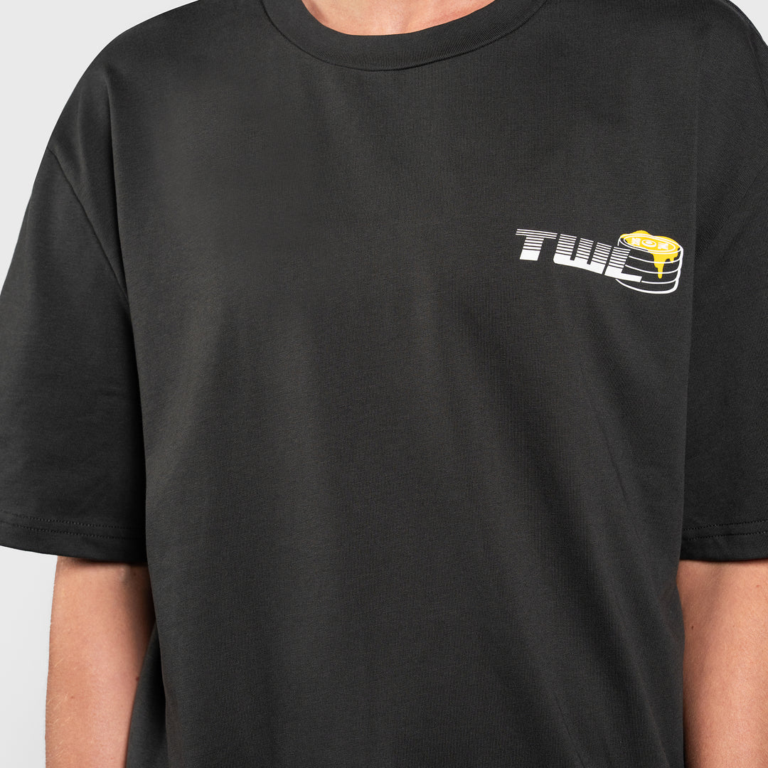 TWL - LIFESTYLE OVERSIZED T-SHIRT - FAT STACKS - WASHED BLACK