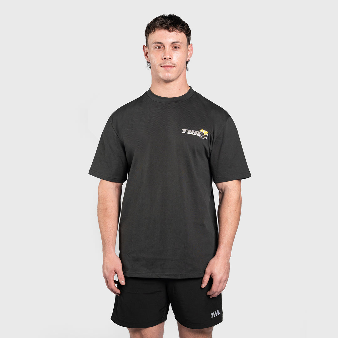 TWL - LIFESTYLE OVERSIZED T-SHIRT - FAT STACKS - WASHED BLACK