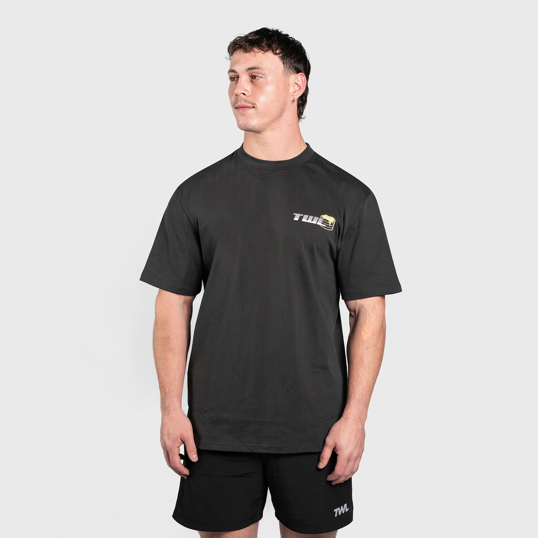 TWL - LIFESTYLE OVERSIZED T-SHIRT - FAT STACKS - WASHED BLACK
