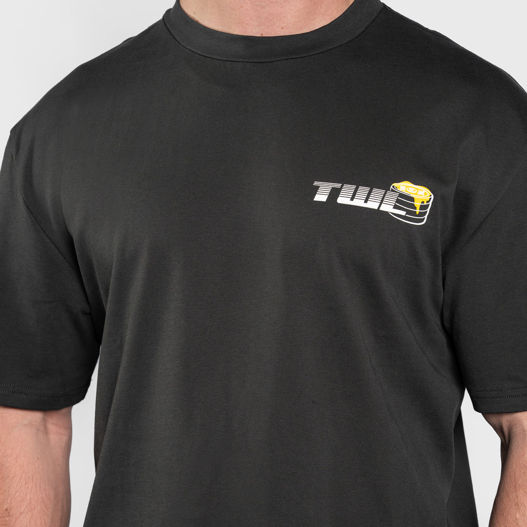 TWL - LIFESTYLE OVERSIZED T-SHIRT - FAT STACKS - WASHED BLACK