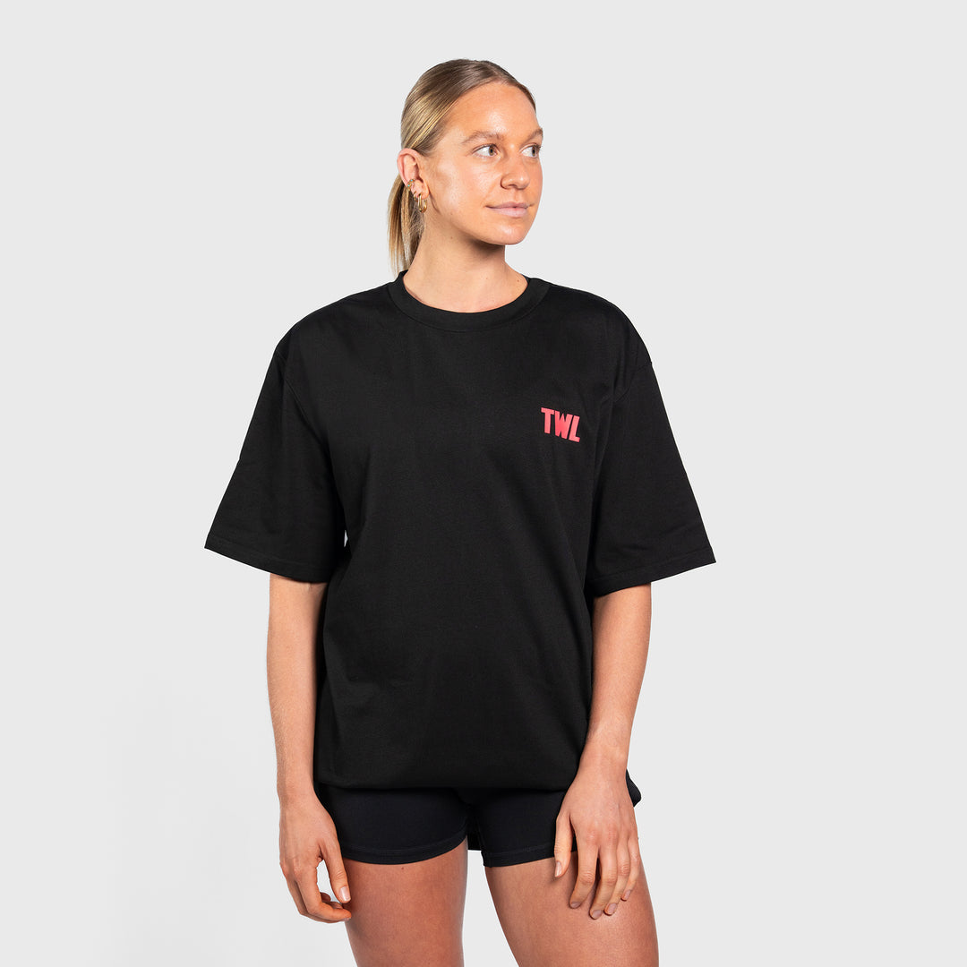 TWL - LIFESTYLE OVERSIZED T-SHIRT - SHAKER & PRs - BLACK