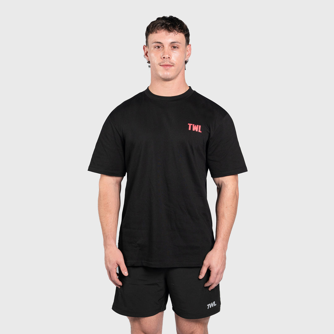TWL - LIFESTYLE OVERSIZED T-SHIRT - SHAKER & PRs - BLACK