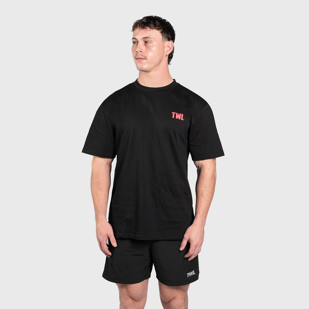 TWL - LIFESTYLE OVERSIZED T-SHIRT - SHAKER & PRs - BLACK