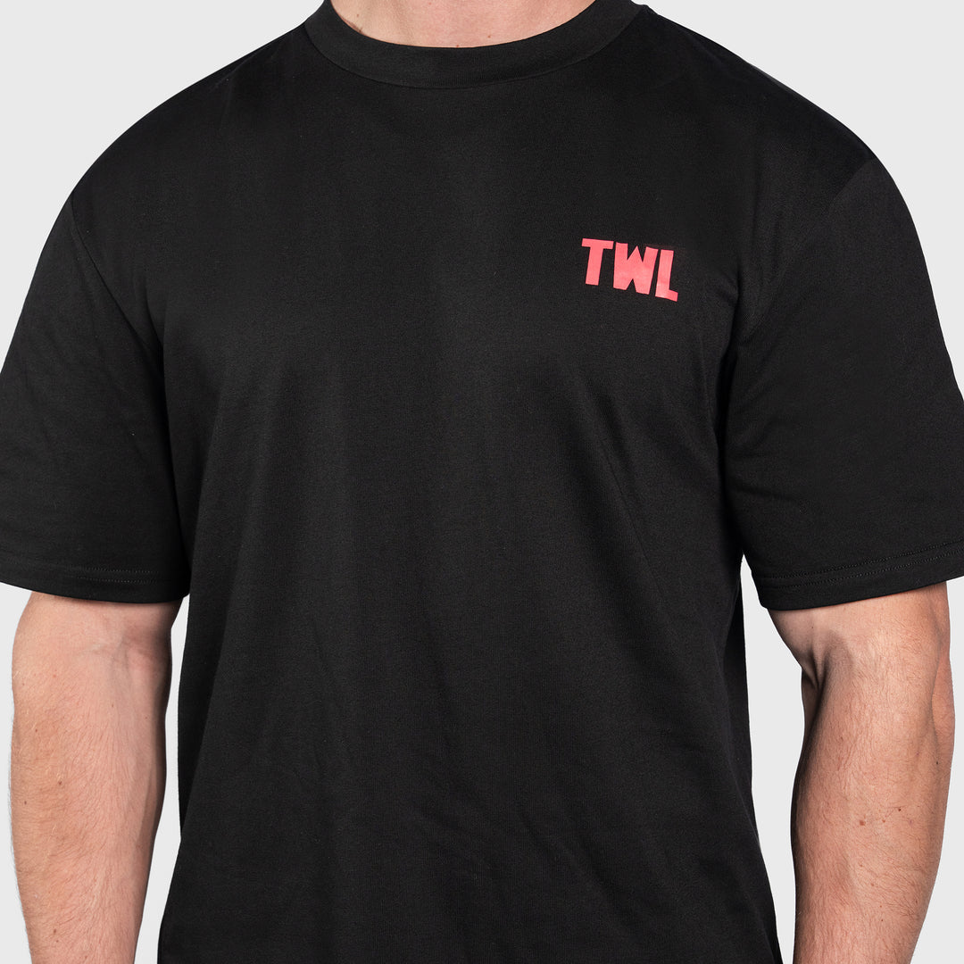 TWL - LIFESTYLE OVERSIZED T-SHIRT - SHAKER & PRs - BLACK
