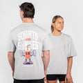 TWL - LIFESTYLE OVERSIZED T-SHIRT - SQUATS & SHAKES - LIGHT GREY