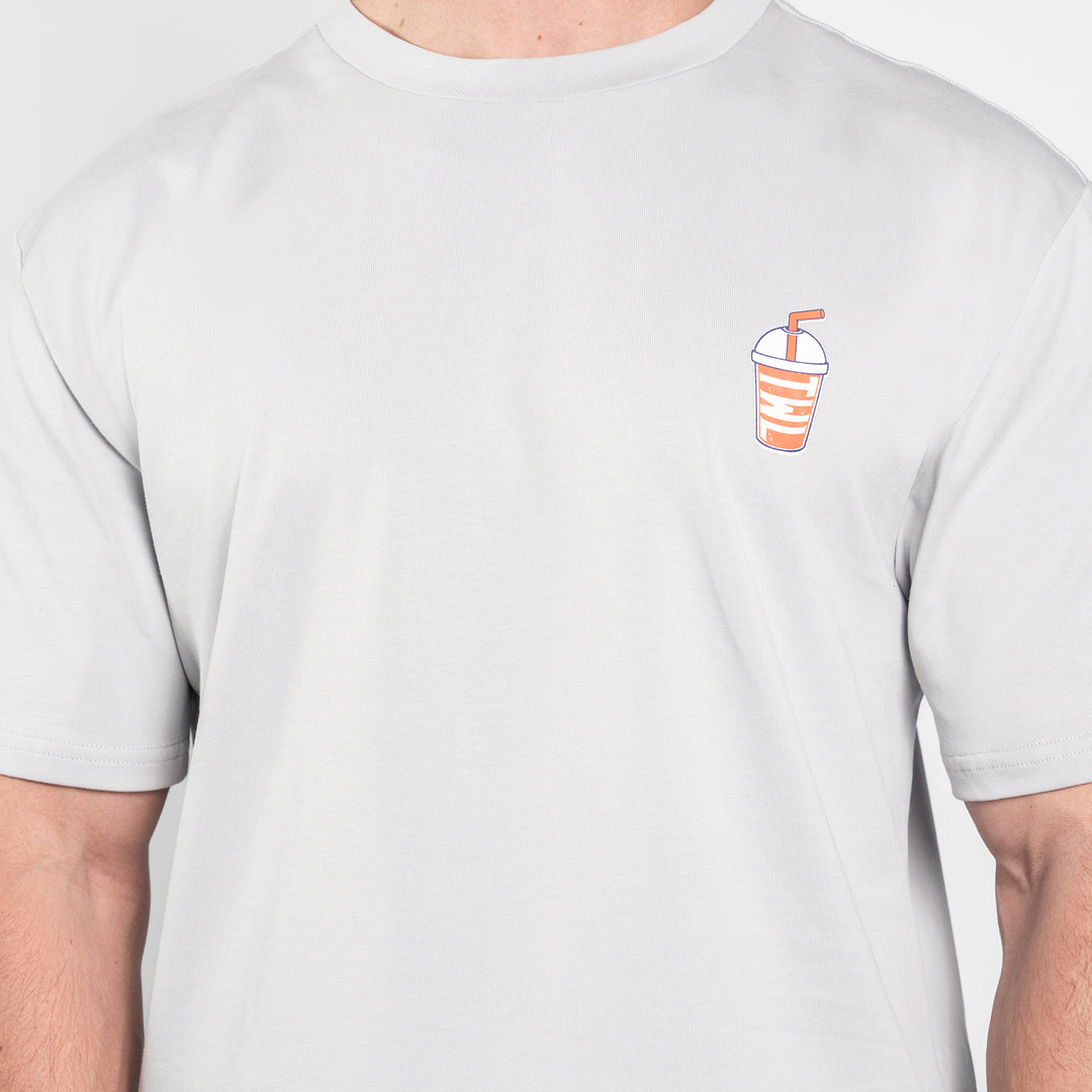 TWL - LIFESTYLE OVERSIZED T-SHIRT - SQUATS & SHAKES - LIGHT GREY