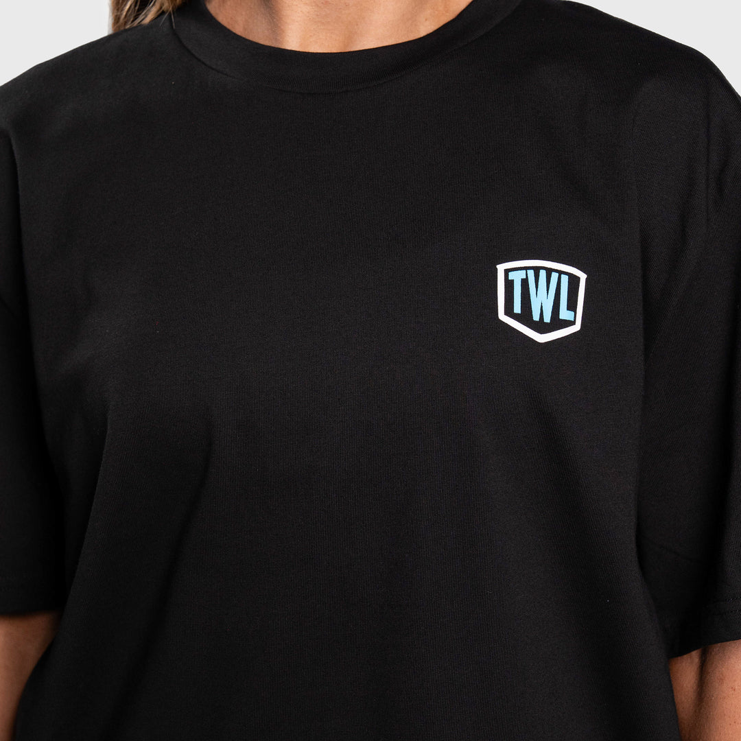 TWL - LIFESTYLE OVERSIZED T-SHIRT - BARBELL CLUB - BULL/BLACK