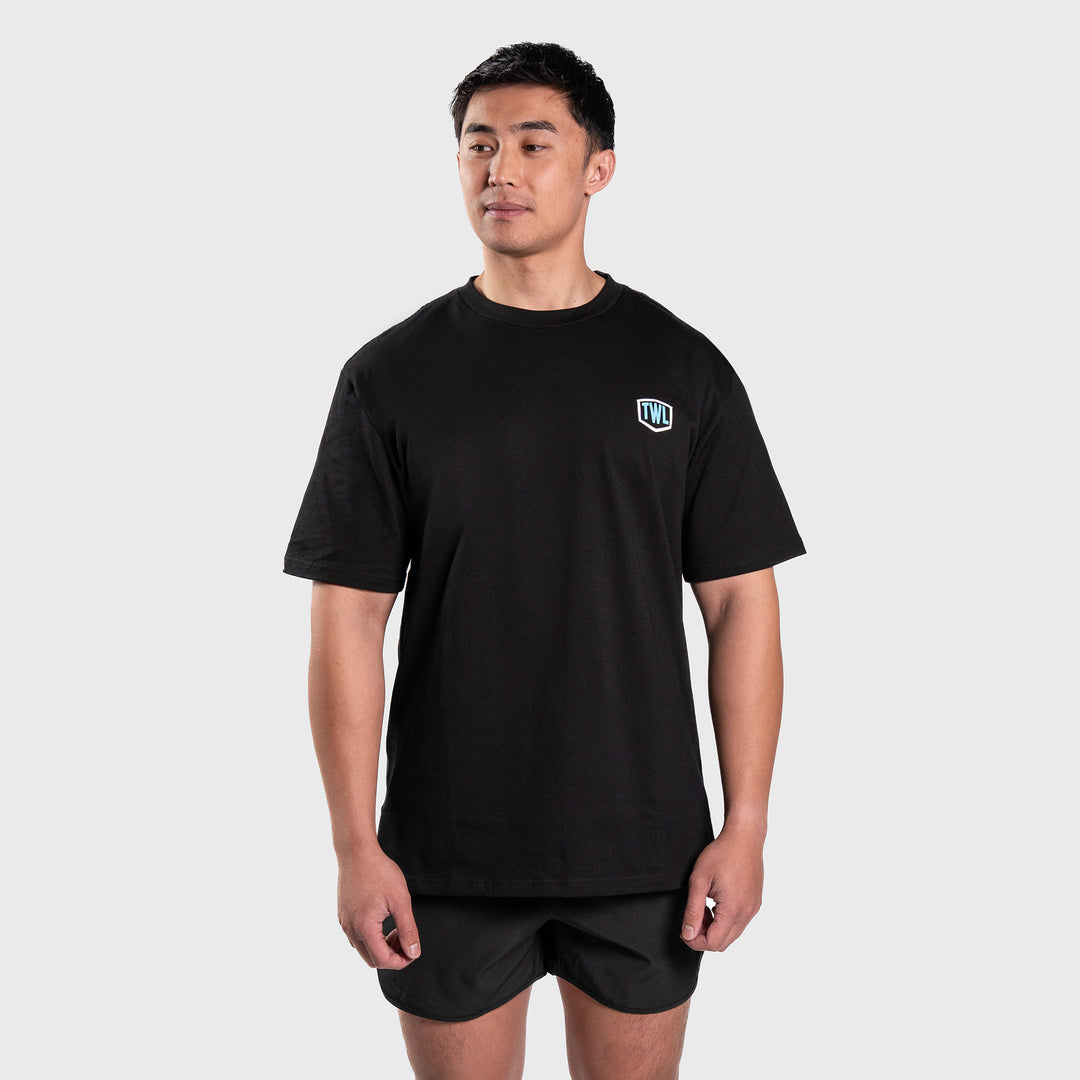 TWL - LIFESTYLE OVERSIZED T-SHIRT - BARBELL CLUB - BULL/BLACK