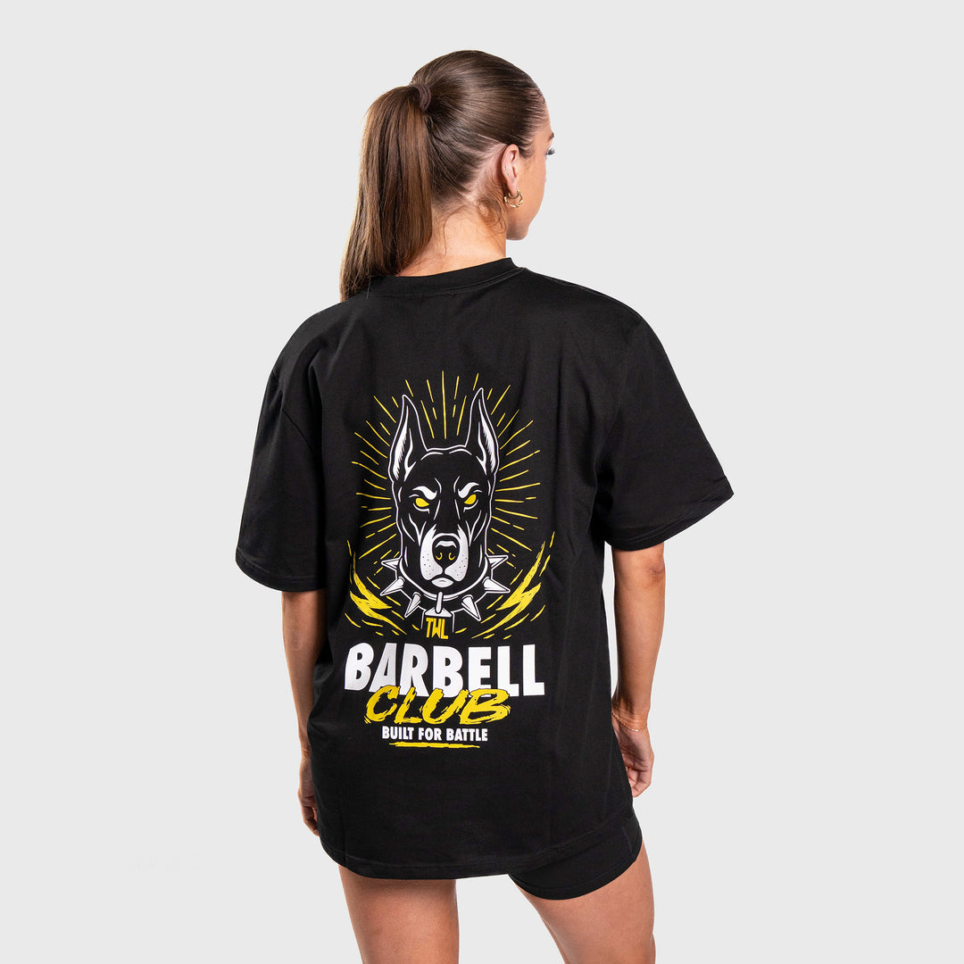 TWL - LIFESTYLE OVERSIZED T-SHIRT - BARBELL CLUB - DOBERMAN/BLACK