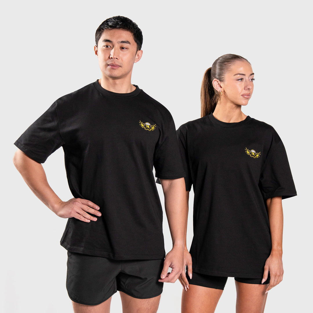 TWL - LIFESTYLE OVERSIZED T-SHIRT - BARBELL CLUB - DOBERMAN/BLACK