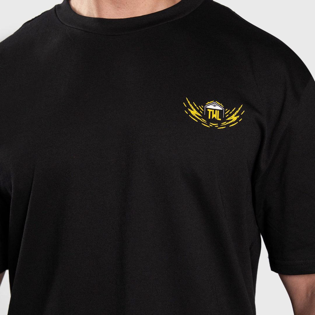 TWL - LIFESTYLE OVERSIZED T-SHIRT - BARBELL CLUB - DOBERMAN/BLACK