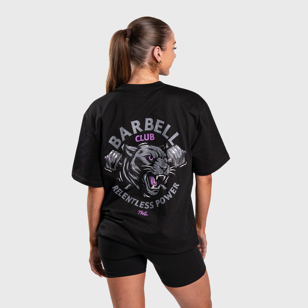 TWL - LIFESTYLE OVERSIZED T-SHIRT - BARBELL CLUB - PANTHER/BLACK