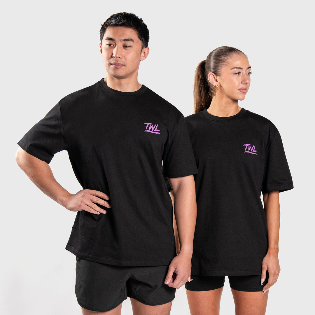 TWL - LIFESTYLE OVERSIZED T-SHIRT - BARBELL CLUB - PANTHER/BLACK
