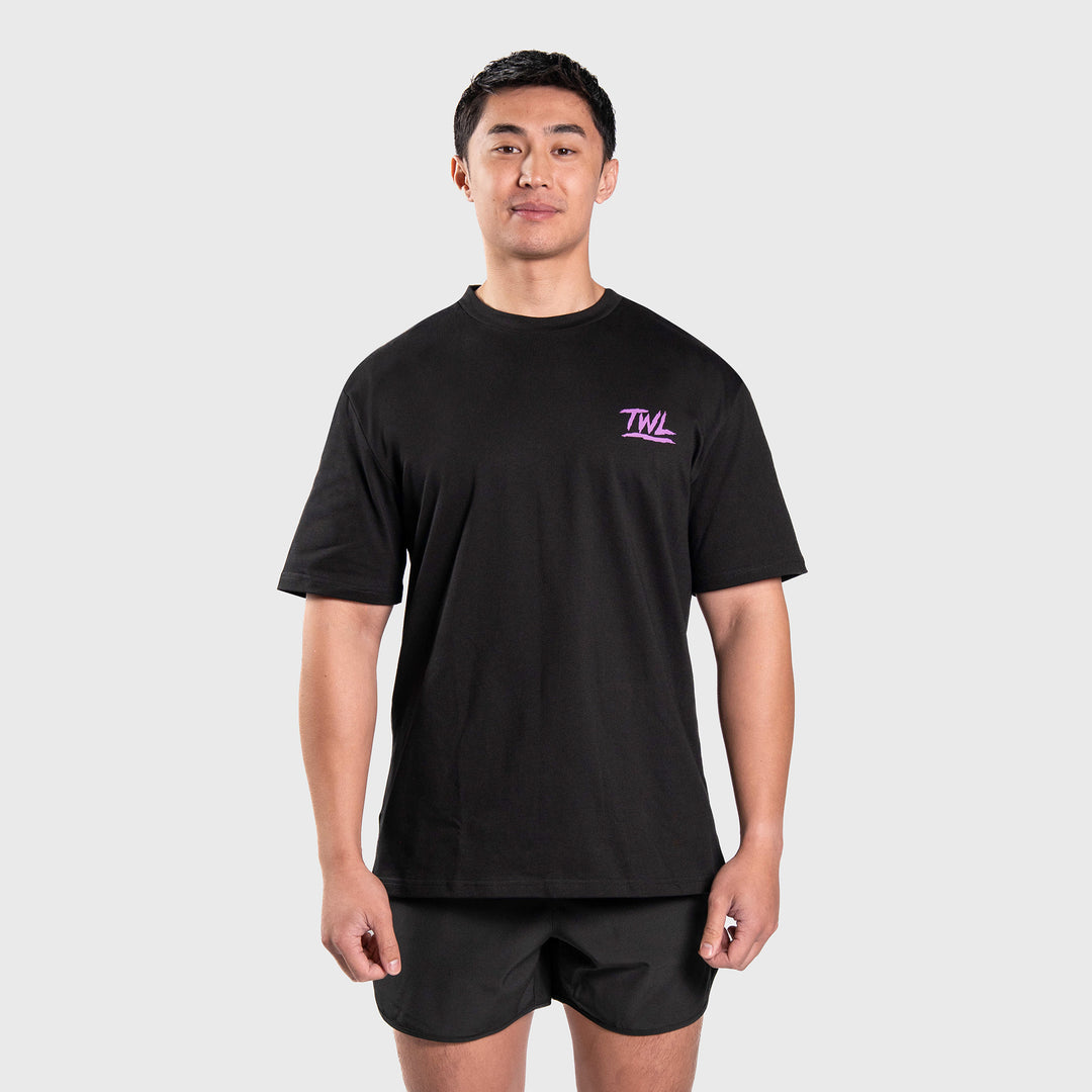 TWL - LIFESTYLE OVERSIZED T-SHIRT - BARBELL CLUB - PANTHER/BLACK