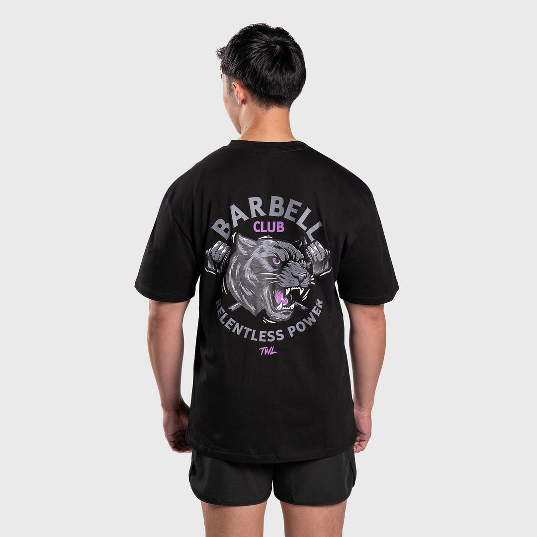 TWL - LIFESTYLE OVERSIZED T-SHIRT - BARBELL CLUB - PANTHER/BLACK
