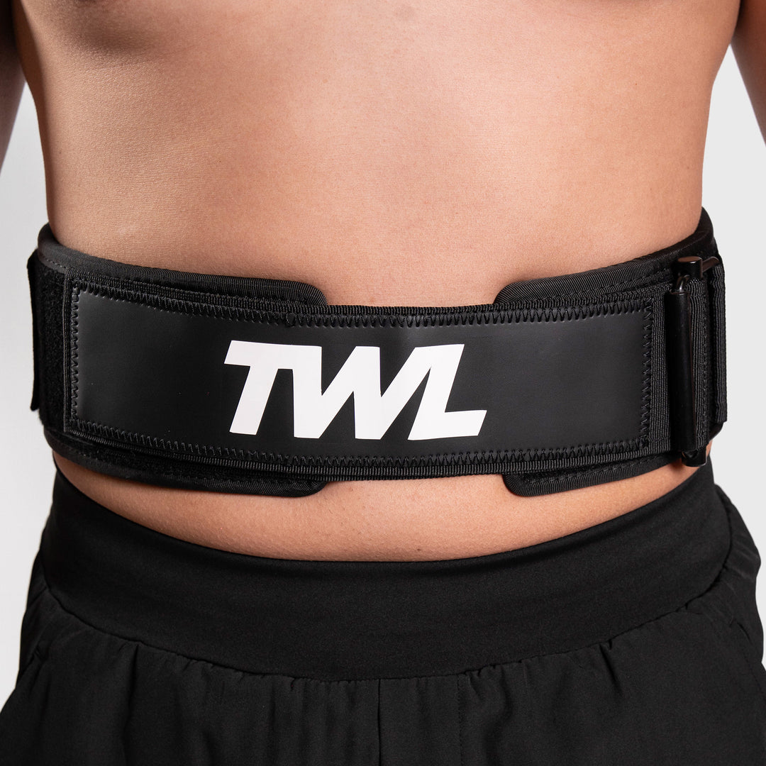 TWL - HYBRID VELCRO PATCH LIFTING BELT - 4" - BLACK