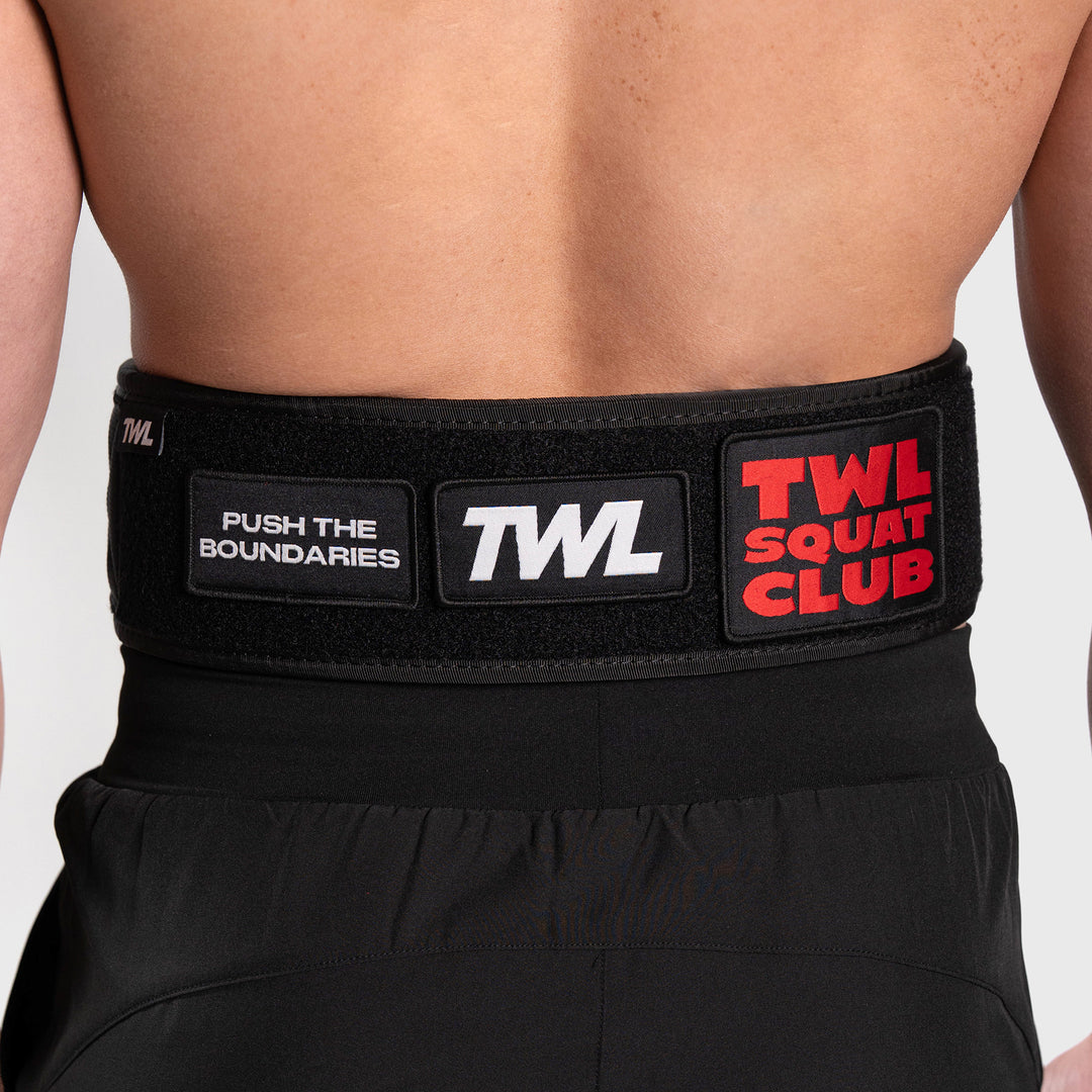TWL - HYBRID VELCRO PATCH LIFTING BELT - 4" - BLACK