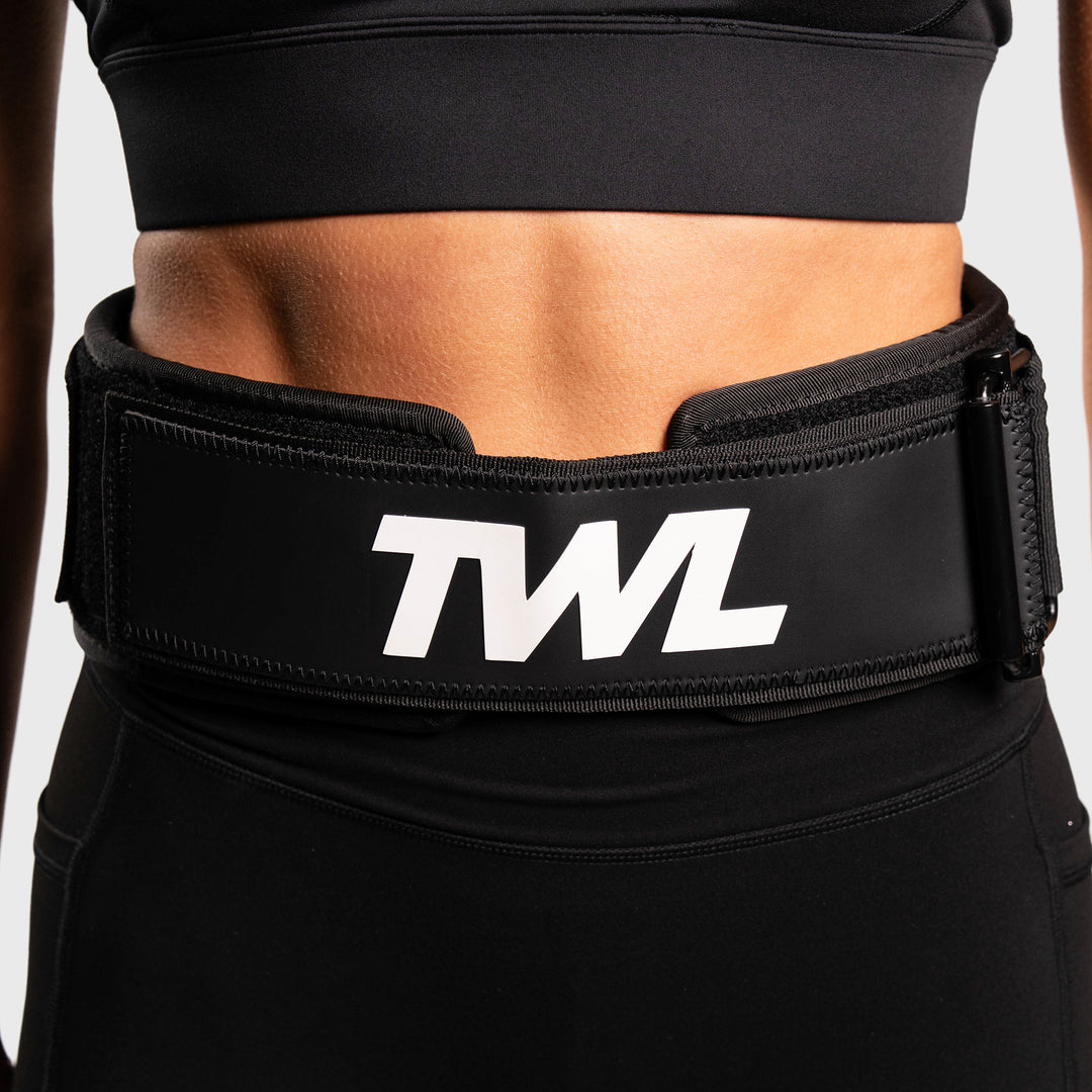 TWL - HYBRID VELCRO PATCH LIFTING BELT - 4" - BLACK