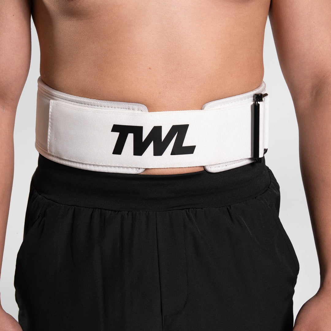 TWL - HYBRID VELCRO LIFTING BELT - WHITE