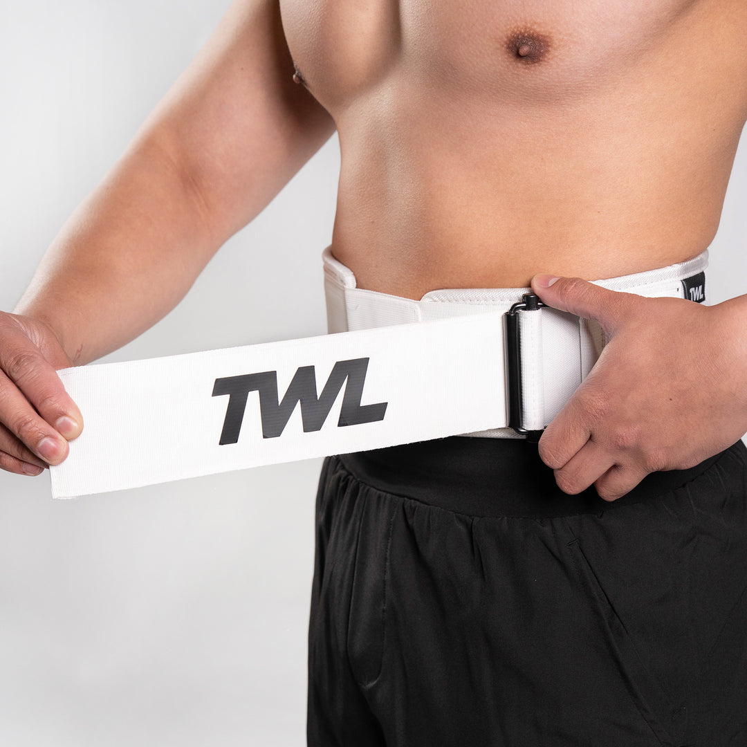 TWL - HYBRID VELCRO LIFTING BELT - WHITE