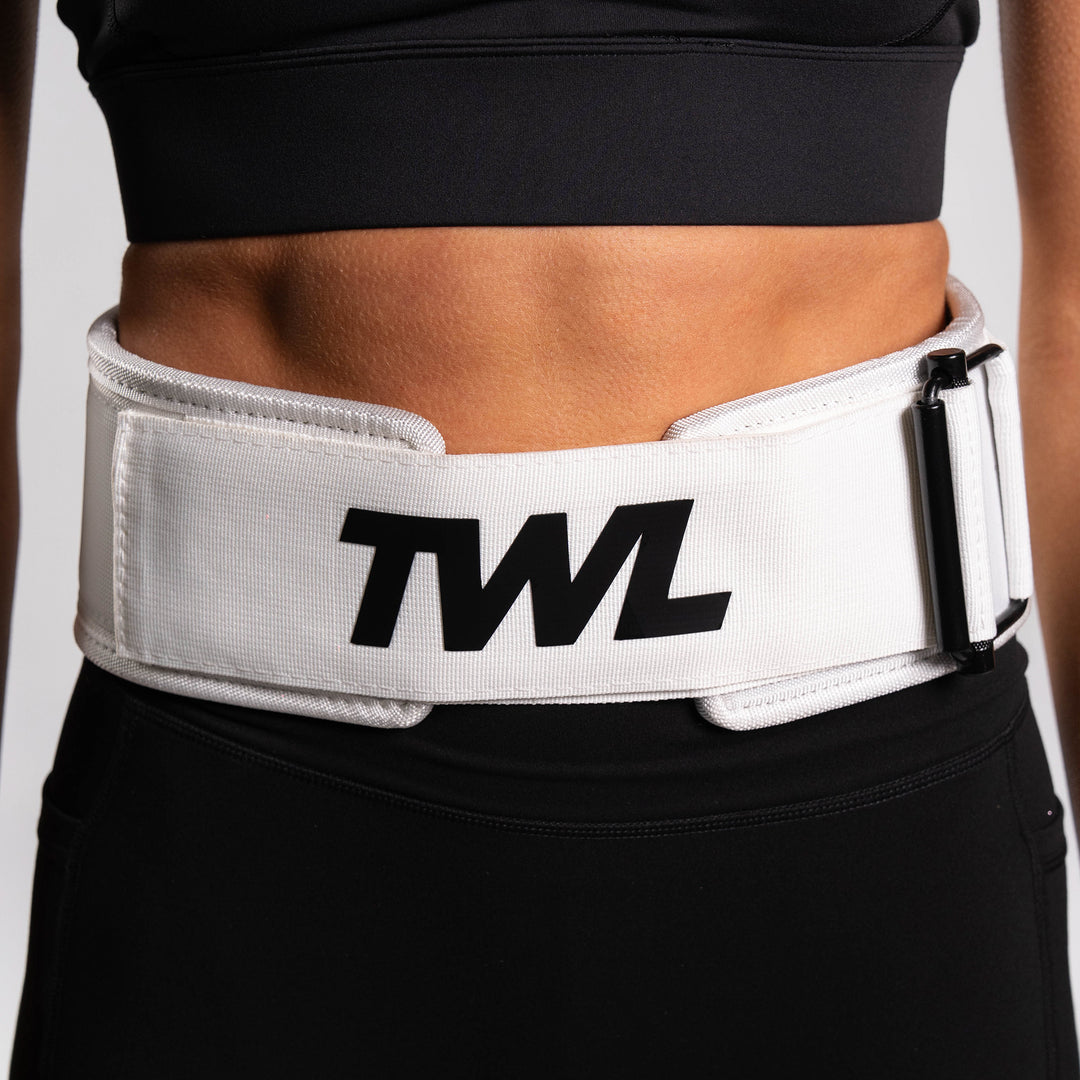 TWL - HYBRID VELCRO LIFTING BELT - WHITE