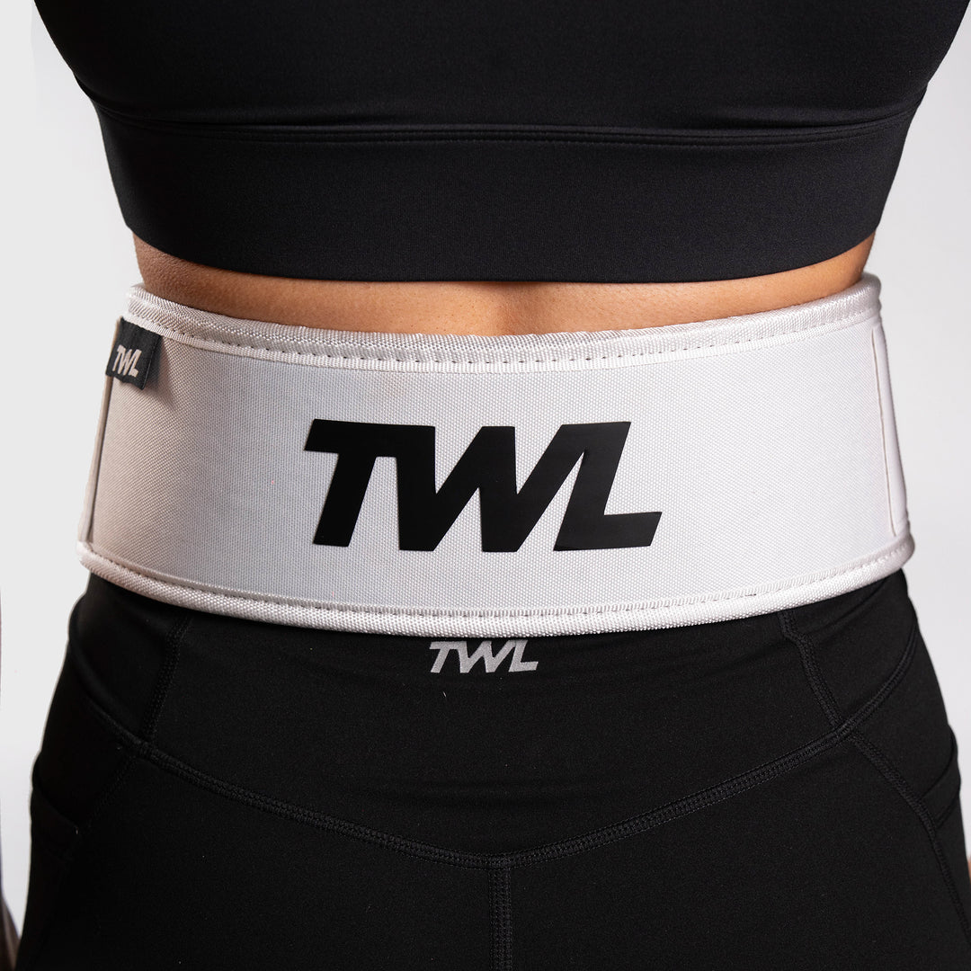 TWL - HYBRID VELCRO LIFTING BELT - WHITE