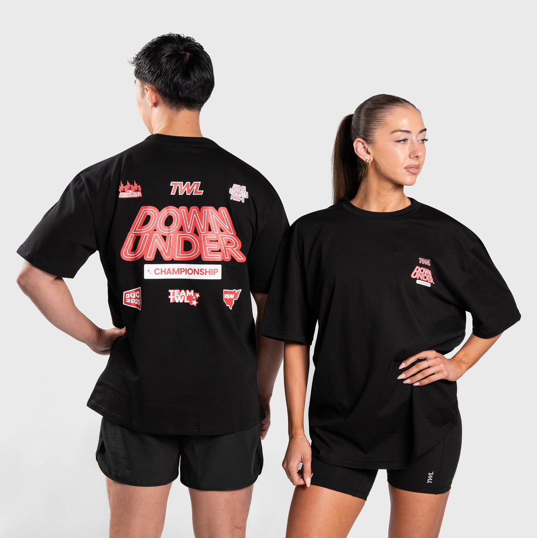 TWL - LIFESTYLE OVERSIZED T-SHIRT - DOWN UNDER (DUC) CAPSULE - BLACK