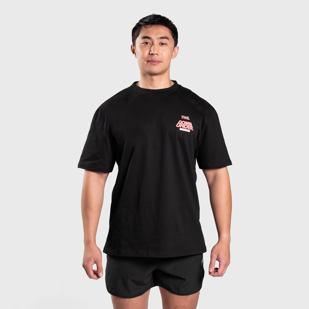 TWL - LIFESTYLE OVERSIZED T-SHIRT - DOWN UNDER (DUC) CAPSULE - BLACK