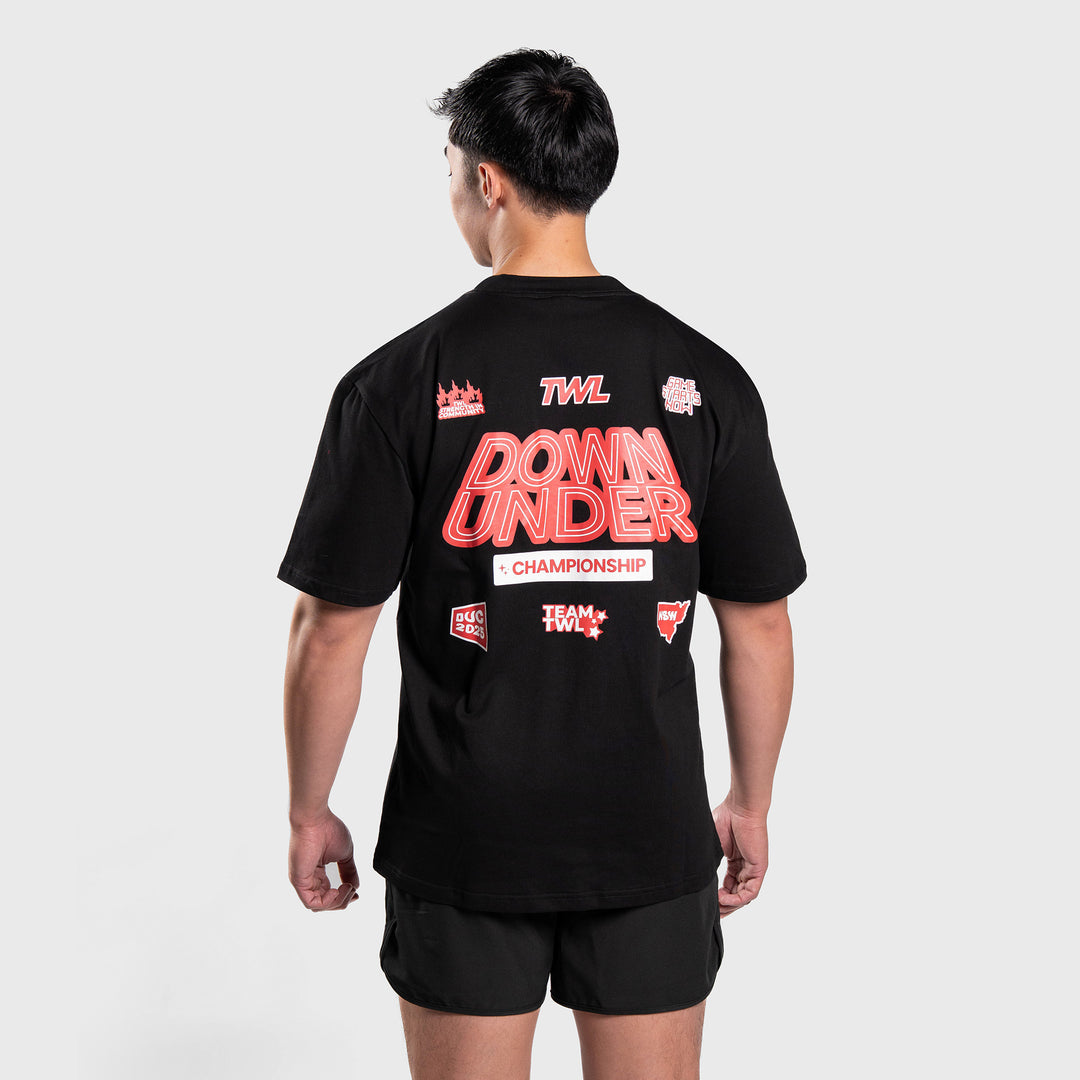 TWL - LIFESTYLE OVERSIZED T-SHIRT - DOWN UNDER (DUC) CAPSULE - BLACK