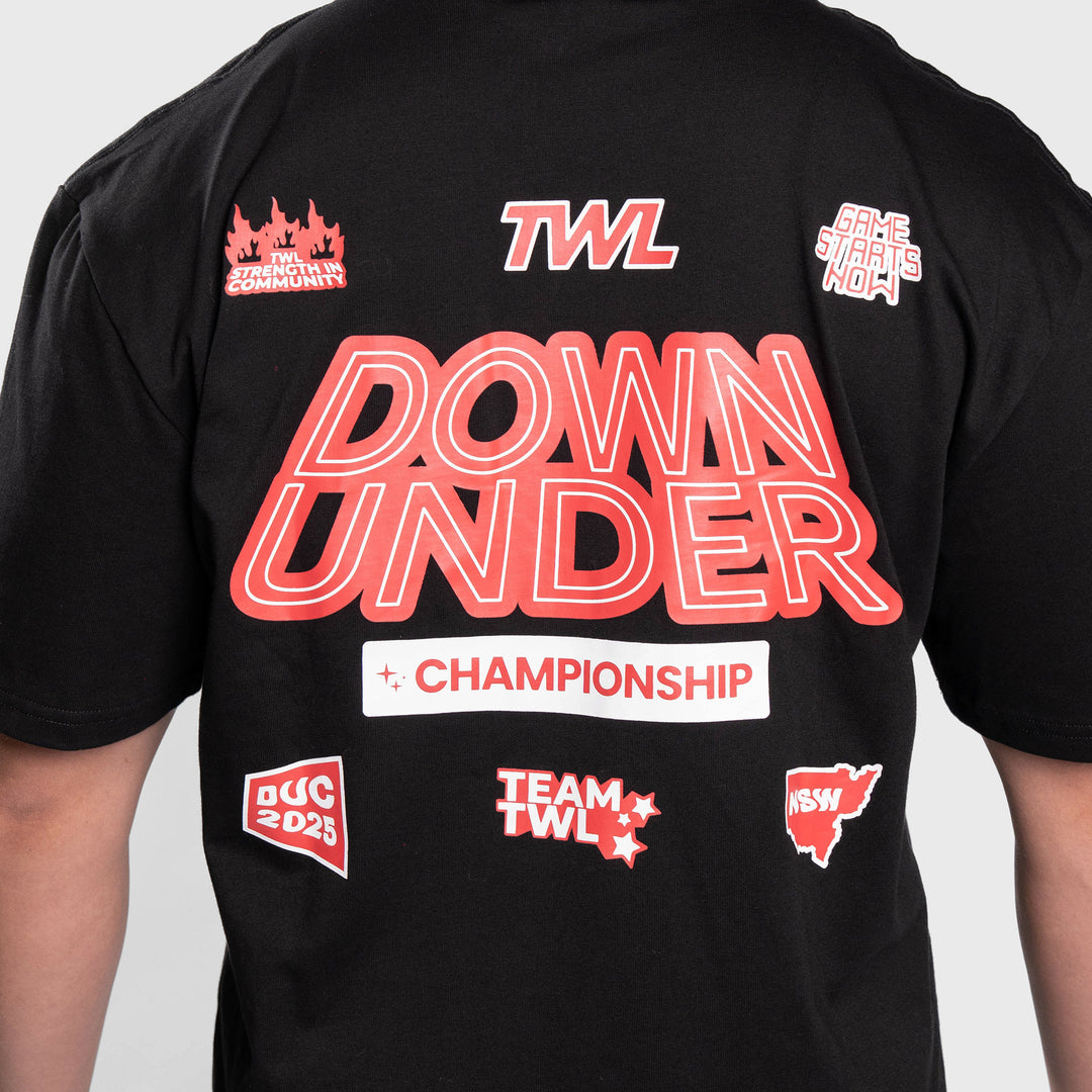 TWL - LIFESTYLE OVERSIZED T-SHIRT - DOWN UNDER (DUC) CAPSULE - BLACK