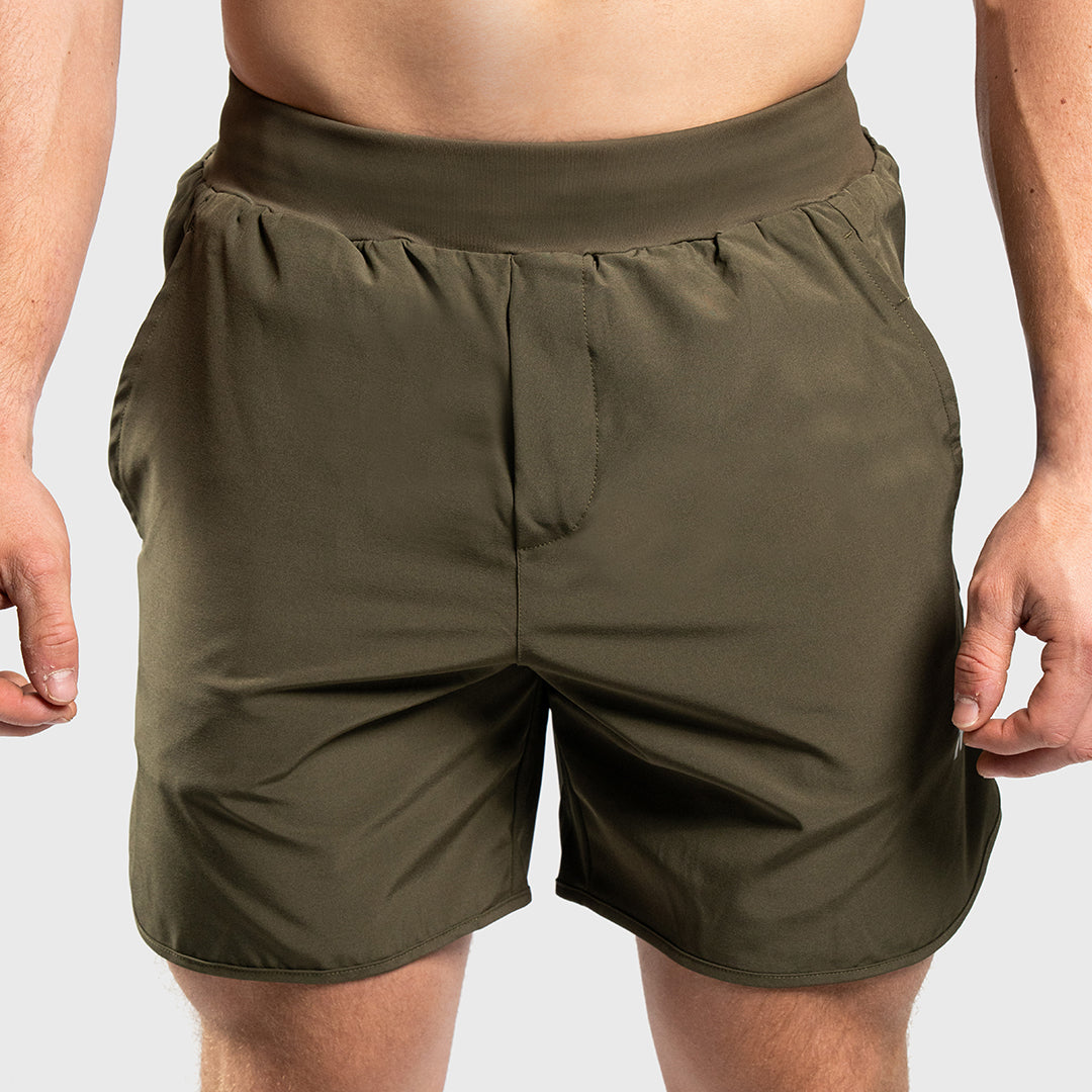TWL - MEN'S HYBRID SHORTS - 6" - KHAKI DUST