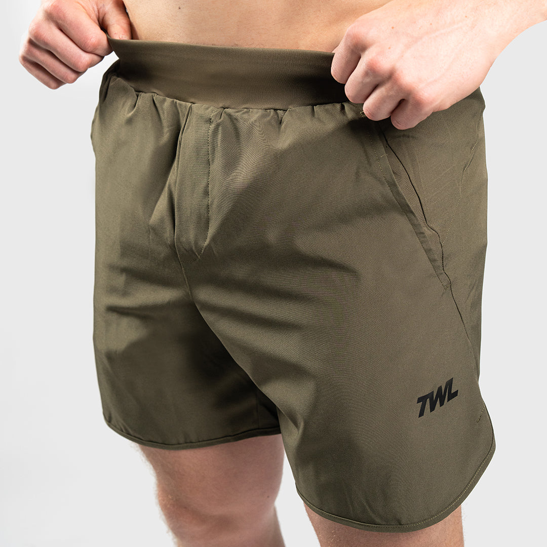 TWL - MEN'S HYBRID SHORTS - 6" - KHAKI DUST