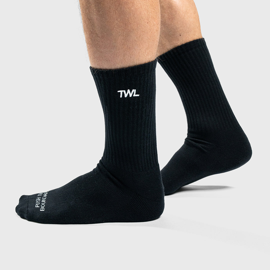 TWL - CLOUD SOCKS - CREW - BLACK