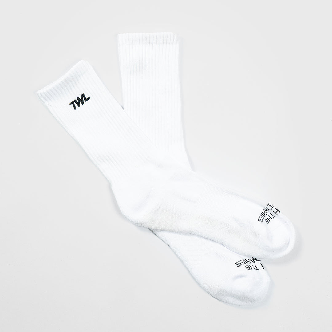 TWL - CLOUD SOCKS - CREW - WHITE