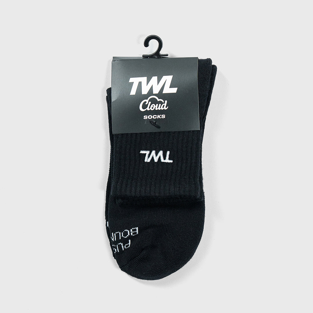 TWL - CLOUD SOCKS - MID CREW - BLACK