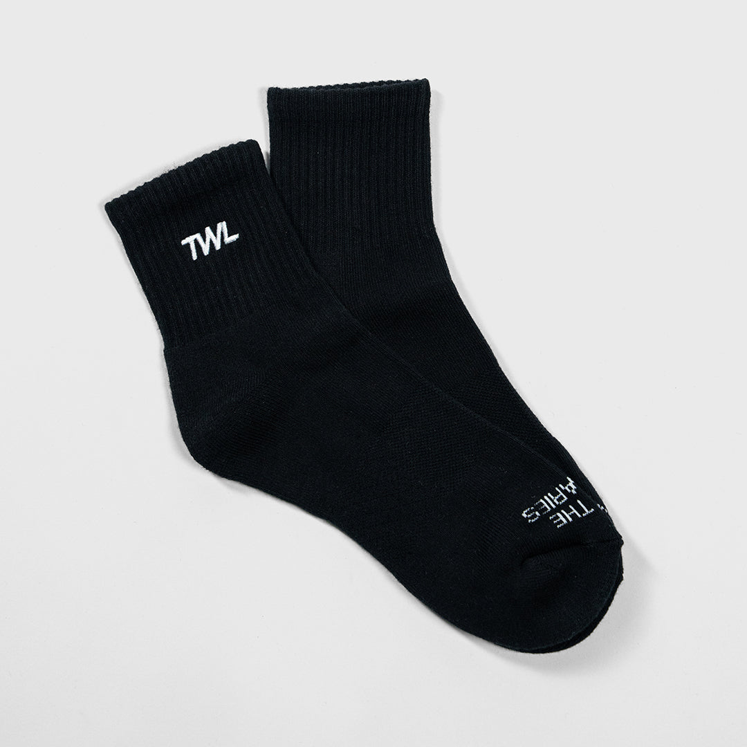 TWL - CLOUD SOCKS - MID CREW - BLACK