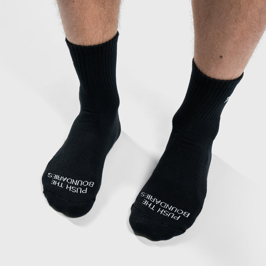TWL - CLOUD SOCKS - MID CREW - BLACK