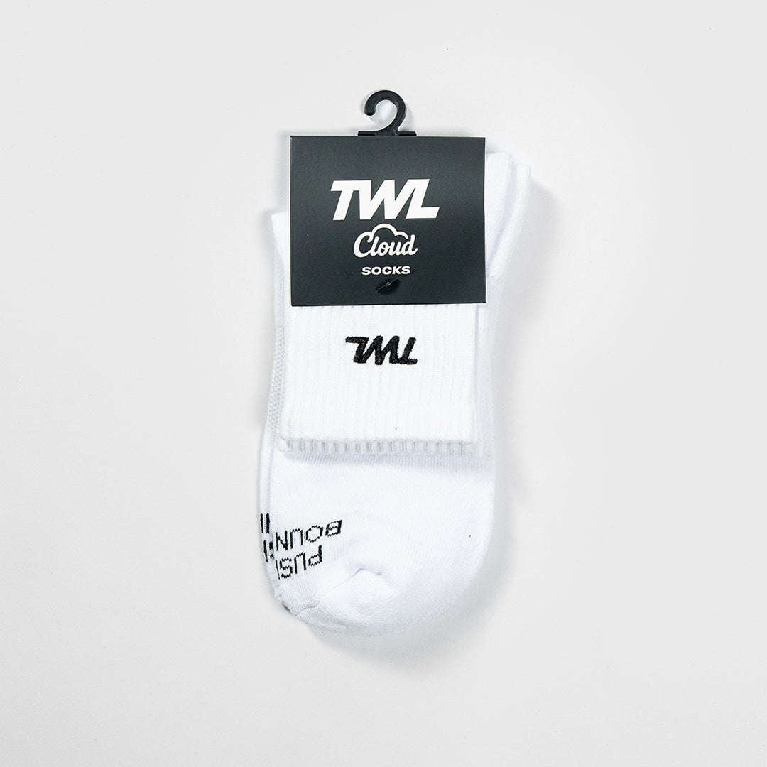TWL - CLOUD SOCKS - MID CREW - WHITE
