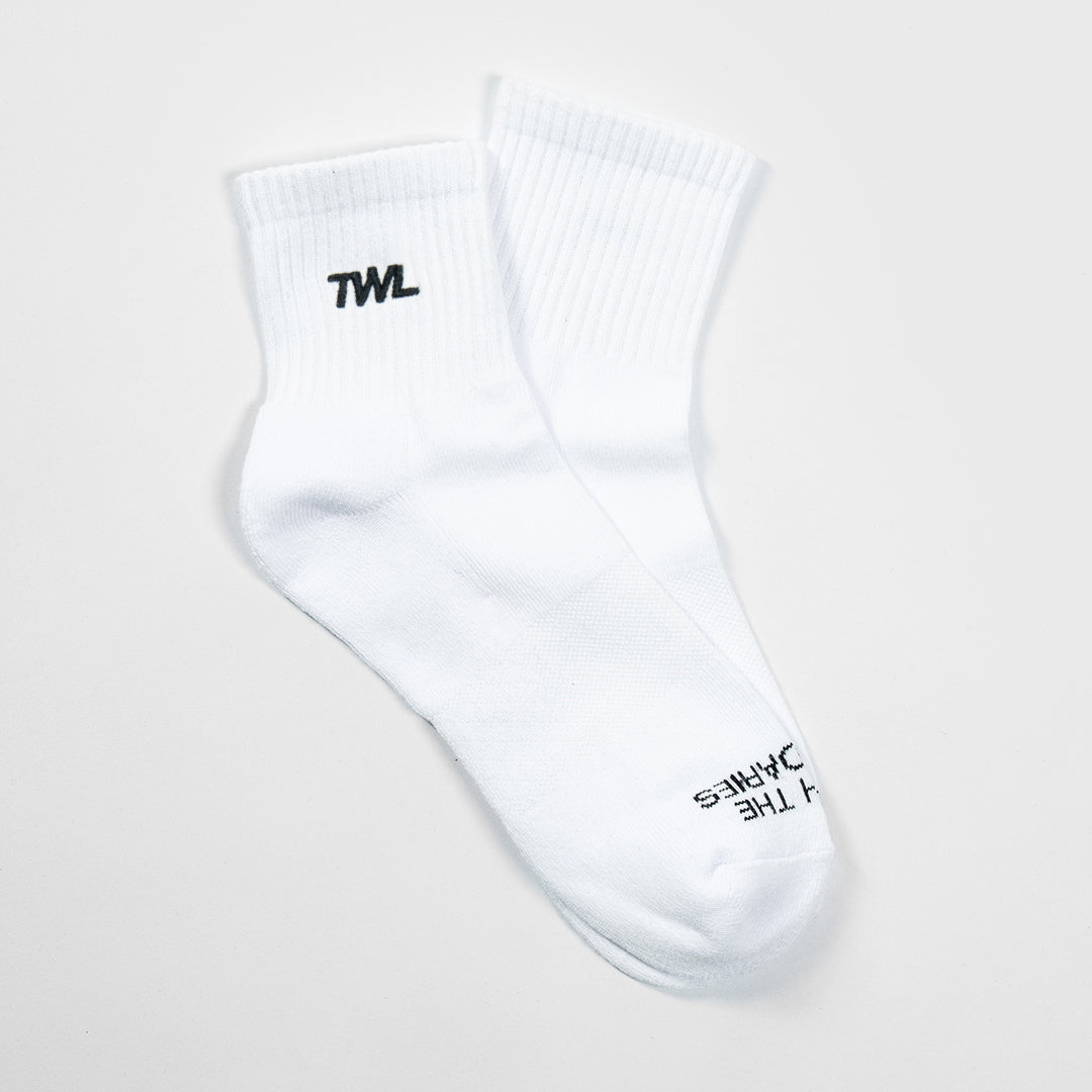 TWL - CLOUD SOCKS - MID CREW - WHITE