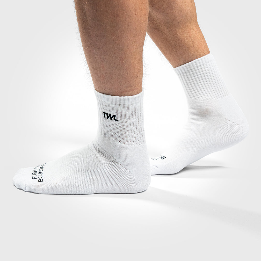 TWL - CLOUD SOCKS - MID CREW - WHITE