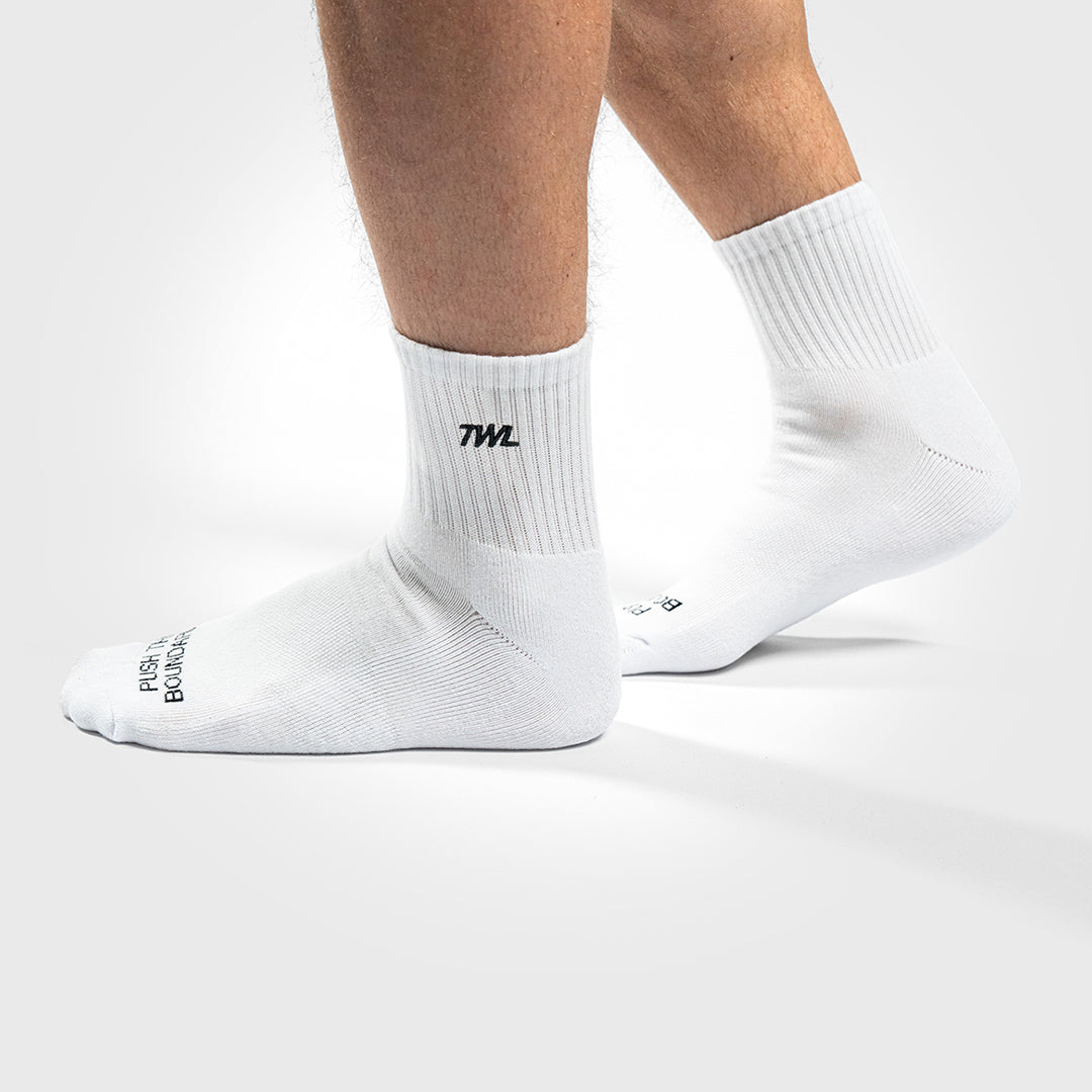 TWL - CLOUD SOCKS - MID CREW - WHITE