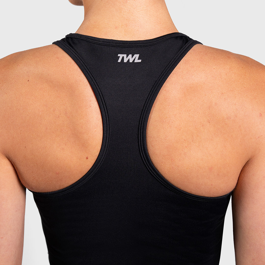 TWL - WOMEN'S P.E. CROPPED TANK - BLACK