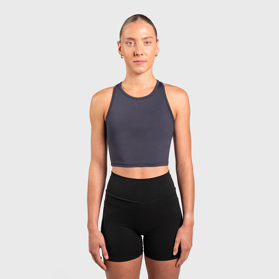 TWL - WOMEN'S P.E. CROPPED TANK - BLUE GREY