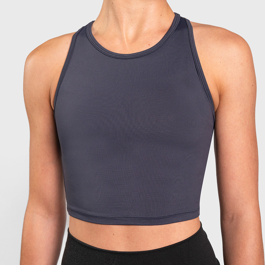 TWL - WOMEN'S P.E. CROPPED TANK - BLUE GREY