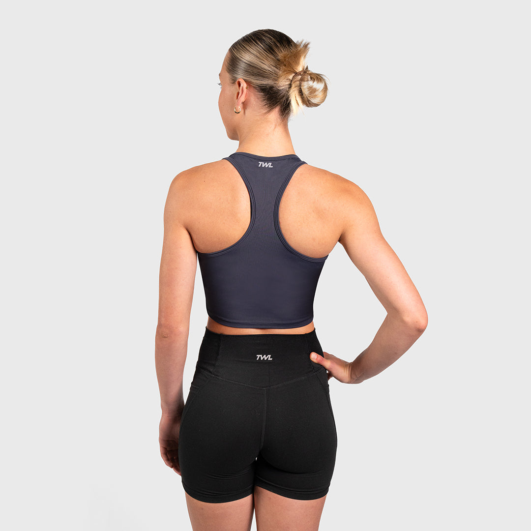 TWL - WOMEN'S P.E. CROPPED TANK - BLUE GREY