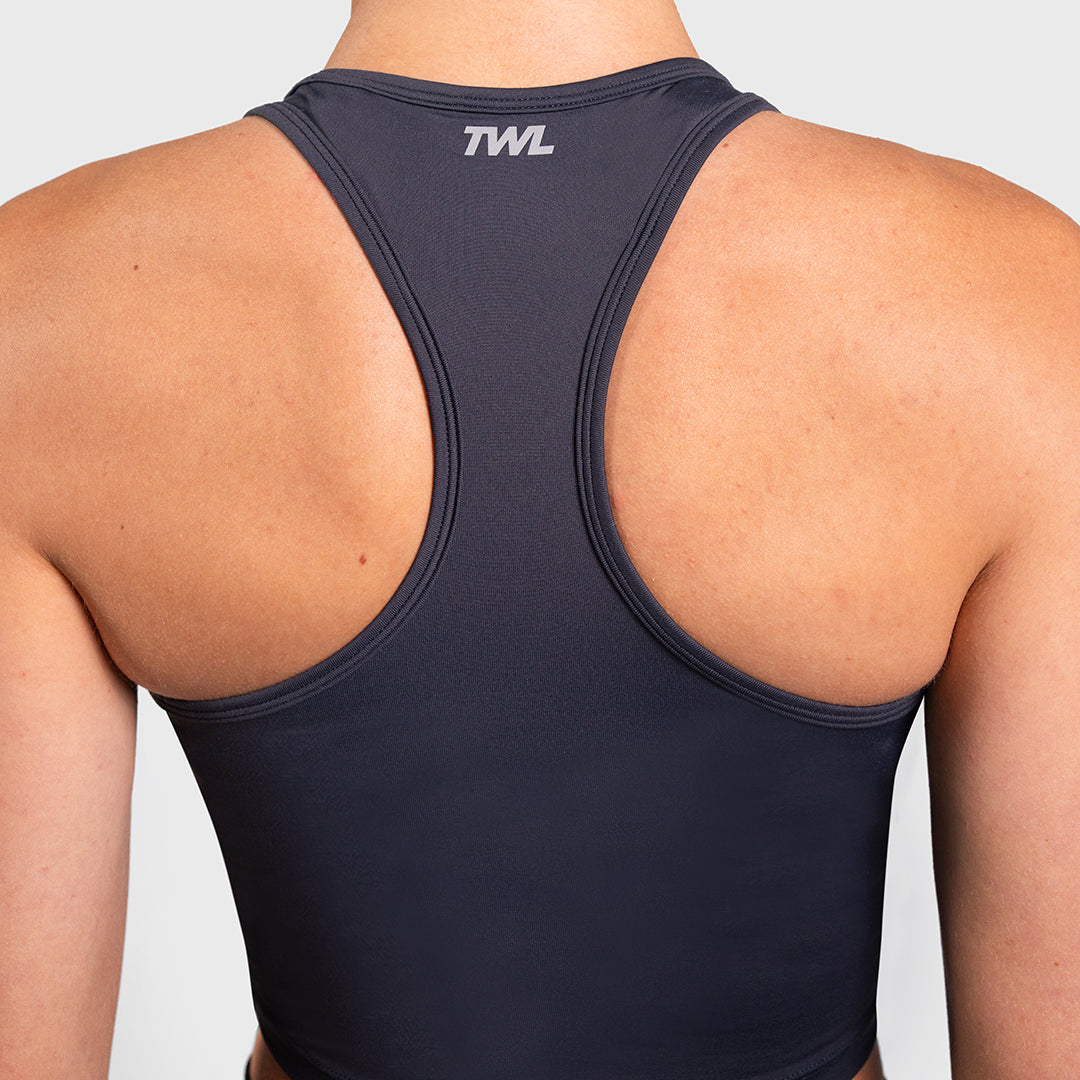 TWL - WOMEN'S P.E. CROPPED TANK - BLUE GREY