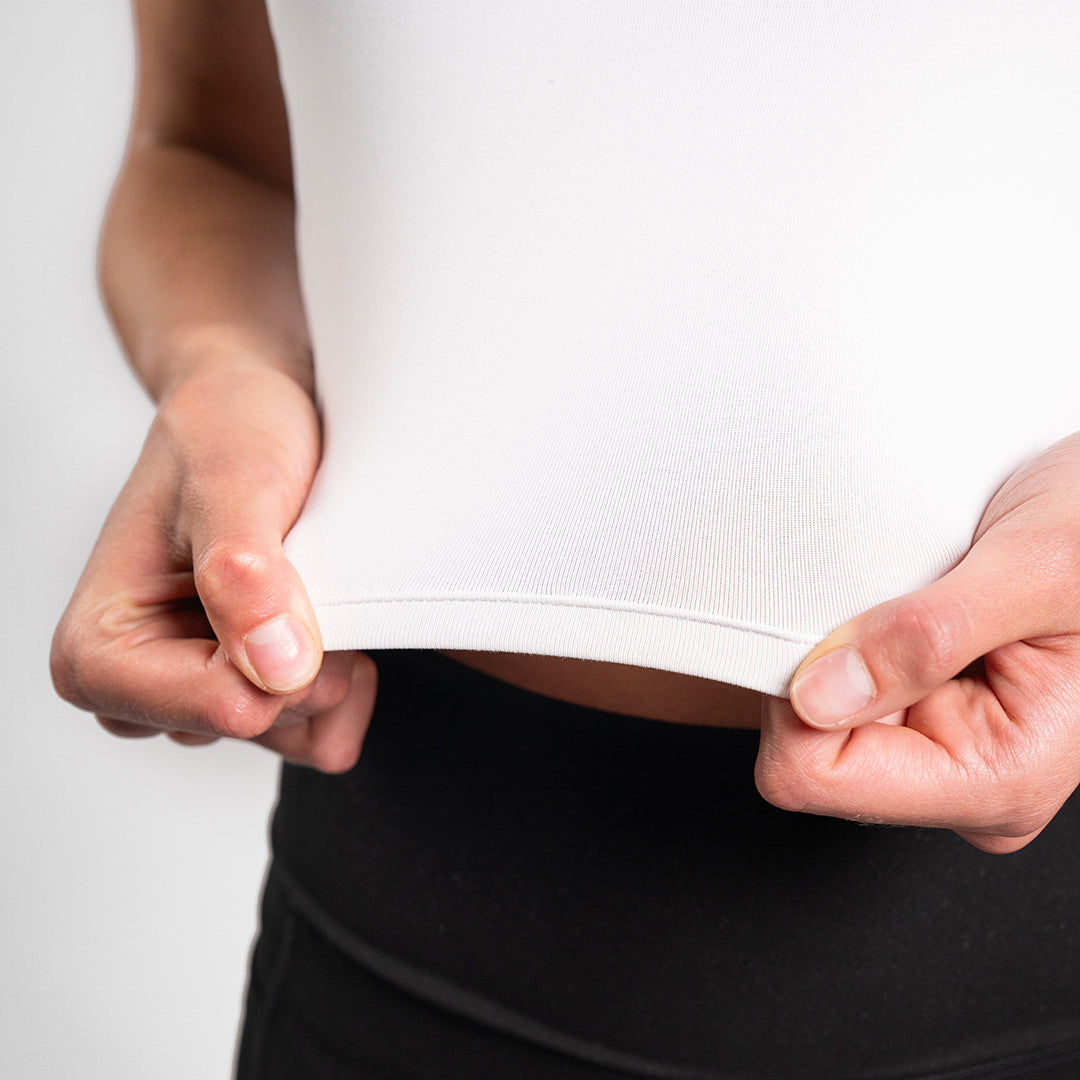 TWL - WOMEN'S P.E. CROPPED TANK - WHITE