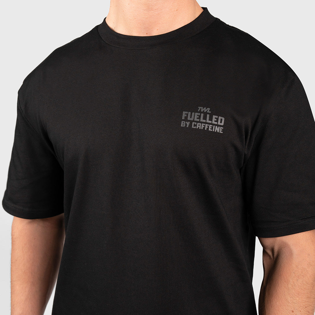 TWL - LIFESTYLE OVERSIZED T-SHIRT - FUELLED BY CAFFEINE - BLACKOUT